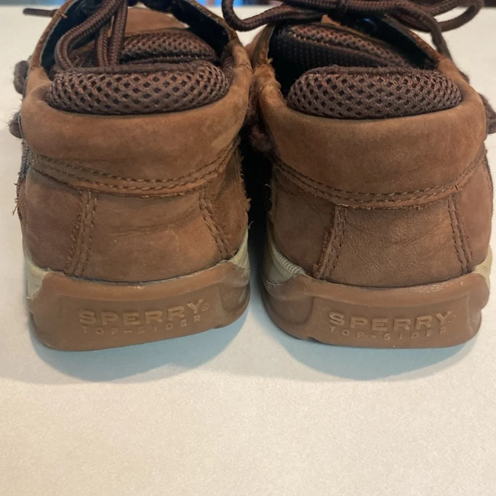 SPERRY Kids Brown Boat Leather Shoes SZ 2.5 GUC